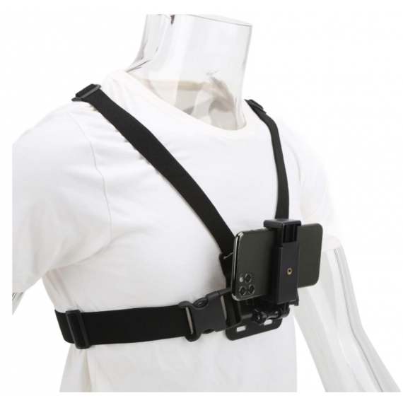 Soporte de Pecho para Móvil con Cinturón y Rotación de 120°