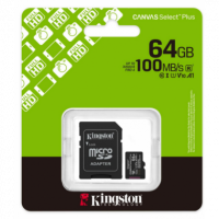 Tarjeta de Memoria KINGSTON Canvas Select Plus 64GB (150MB/S, SDCS3/64GB)