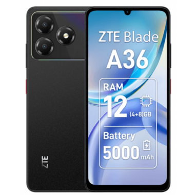 Smartphone ZTE Blade A36 4/64GB 6.75" HD+ Bater&iacute;a 5000mAh Octa-Core Nebula Negro