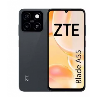 Smartphone ZTE Blade A55 4GB/128GB, Bater&iacute;a 5000mAh, Pantalla 6.75", C&aacute;mara 13MP+AI, Negro