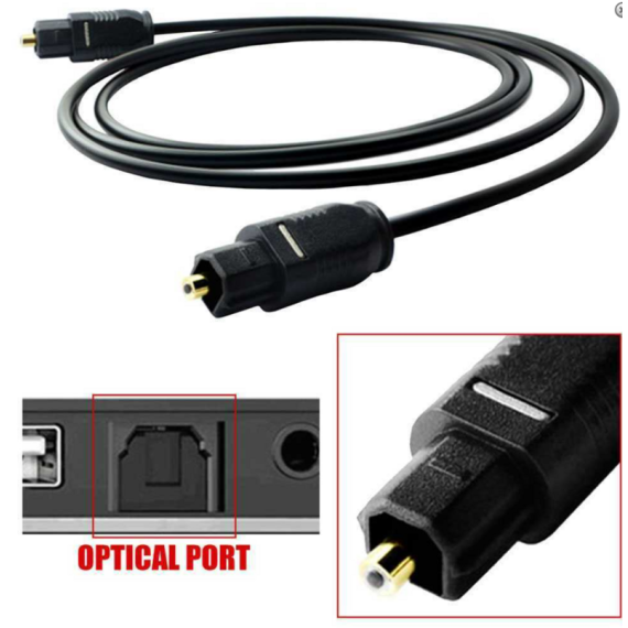 Cable Toslink Audio Digital Fibra Óptica 5M Negro