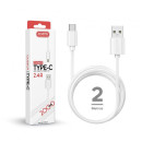 Cable de Datos Accetel USB-C 2.4A Blanco 2m (CU2607)