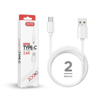 Cable de Datos ACCETEL Usb-c 2.4A Blanco 2M (CU2607)