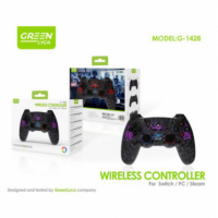 Mando Inalámbrico Green Lyca G-1428 para Nintendo Switch, Pc y Steam (usb-c)  GSC