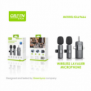 Micrófono de Solapa Inalámbrico Green Lyca Wireless GL69666 (Pack 2, USB-C, 4 Horas)