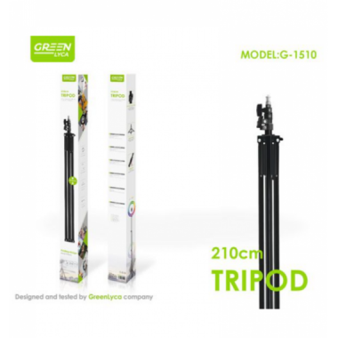 Tr&iacute;pode Flexible Green Lyca G-1510 con Estabilidad Triangular y Doble Bloqueo (67.5-210cm)