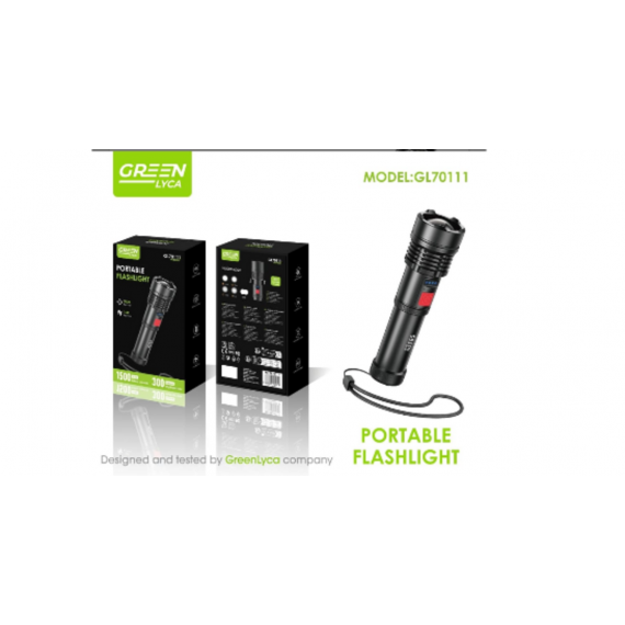 Linterna Portátil Greenlyca 500 Metros 5V GL70111  GREEN LYCA
