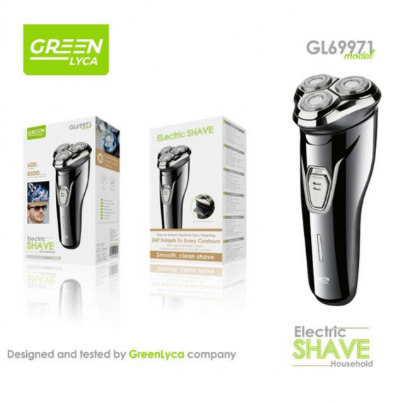 Afeitador Greenlyca Suave y Limpio 600MAH 8500MIN con Carga USB GL69971  GREEN LYCA
