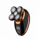 Afeitadora Vgr Voyager Calvo Barba Recargable USB Húmedo/seco Pantalla Led Negro/dorado V-316