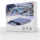 Regrabador Lector DVD Externo GEMBIRD USB 2.0 DVD+RW DVD-USB-04 Blanco