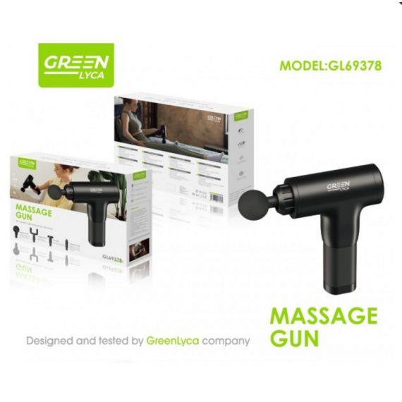 Pistola de Masaje Greenlyca Tipo-c 1500MAH Batería Velocidad Ajustable GL69378  GREEN LYCA