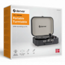 Tocadiscos Portátil Denver VPL-130DGR con Grabación USB y Altavoces