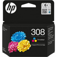 Cartucho de Tinta Original HP 308 Tricolor para Deskjet 2900, 4300 y Envy 6100 (120 Páginas) (7FP20UE)