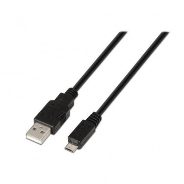 Cable USB AISENS Tipo A Macho a Micro B Macho 3 Metros Negro