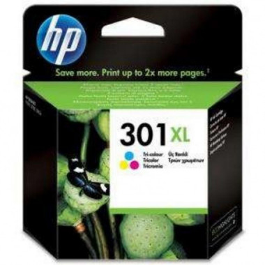 Cartucho de Tinta Original HP 301XL (CH564EE) Tricolor