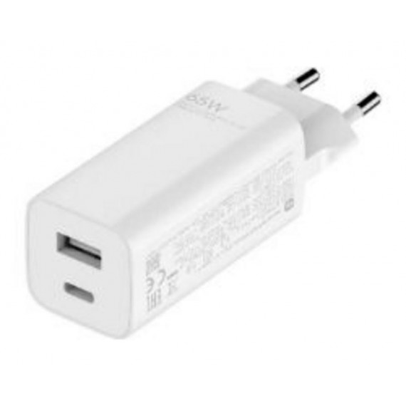 Cargador de Pared XIAOMI 65W con Usb-a y Usb-c Blanco (BHR5515GL)