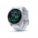 Smartwatch GARMIN Fenix 8 Amoled 43MM Plateado con Correa de Silicona Blanca (010-02903-00)