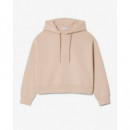 Sudadera Lacoste con capucha ajustable oversized de mujer