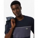 Camiseta de algodón con bloques de color de Lacoste