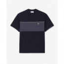 Camiseta de algodón con bloques de color de Lacoste