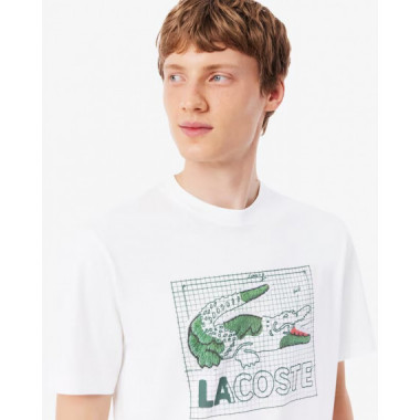 Camiseta de algod&oacute;n estampada de Lacoste