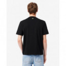 Camiseta de algodón estampada de Lacoste
