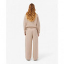 Pantalón de chándal de corte amplio de punto jersey de mujer