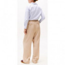 TOMMY HILFIGER - VIS TWILL PULL ON WIDE LEG PANT - AEG - F|WW0WW46750/AEG