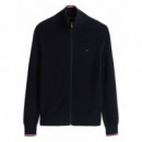 TOMMY HILFIGER - RWB RIB ZIP THROUGH - DW5 - F|MW0MW41517/DW5