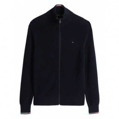 TOMMY HILFIGER - RWB RIB ZIP THROUGH - DW5 - F|MW0MW41517/DW5