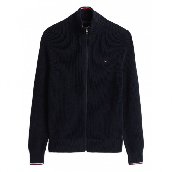 TOMMY HILFIGER - RWB RIB ZIP THROUGH - DW5 - F|MW0MW41517/DW5