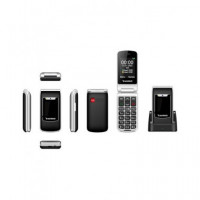 SUNSTECH Telefono Movil CELT23 Negro Dual Sim Teclas Grandes Boton Sos,camara,micro Sd