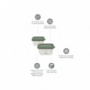 Set 2 Herméticos 400ml. De Material Bio Naturset Frog Miniland