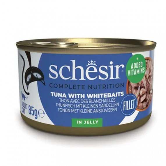 SCHESIR Gato Adulto Atun y Chanquete Gelatina Lata 85 Gr