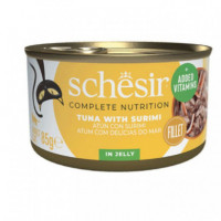 SCHESIR Gato Adulto Atún y Surimi Gelatina Lata 85 Gr