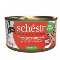 SCHESIR Gato Adulto Atun y Gamba Gelatina Lata 85 Gr