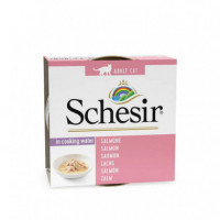 SCHESIR Gato Adulto Salmón Natural Gelatina Lata 85 Gr