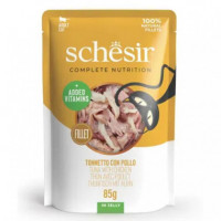SCHESIR Gato Adulto Atun y Pollo Gelatina Pouch 85 Gr