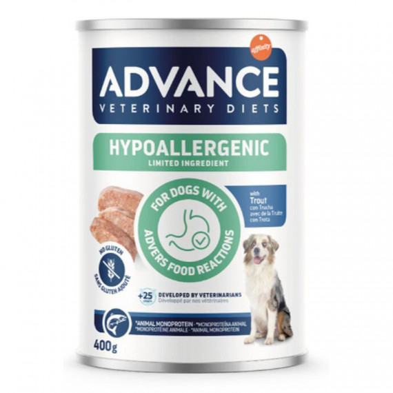 ADVANCE Perro Adulto Dieta Hypoallergenic Trucha Lata 400 Gr