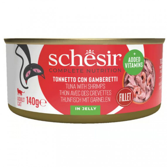 SCHESIR Gato Adulto Atun y Gambas Gelatina Lata 140 Gr