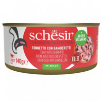 SCHESIR Gato Adulto Atun y Gambas Gelatina Lata 140 Gr