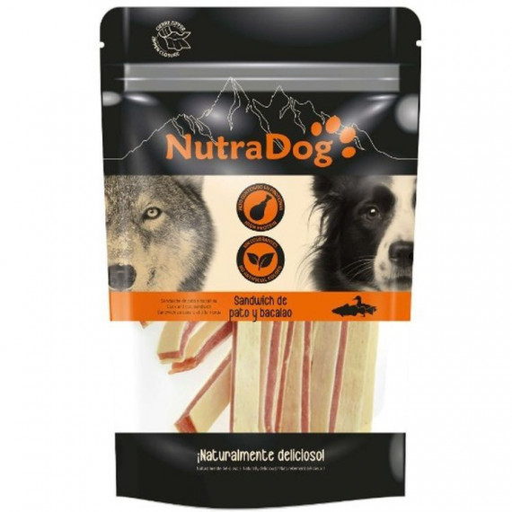 ICA Nutradog Perro Snack Sandwich Pato y Bacalao 100 Gr