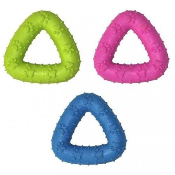 NAYECO Perro Juguete Mini Triangulo de Goma 7 Cm