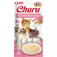 CHURU Gato Snack Pure Atun y Salmon 4X14 Gr