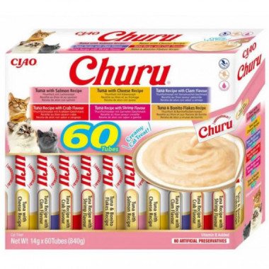 CHURU Gato Snack Variedades de Atun 60 Ud