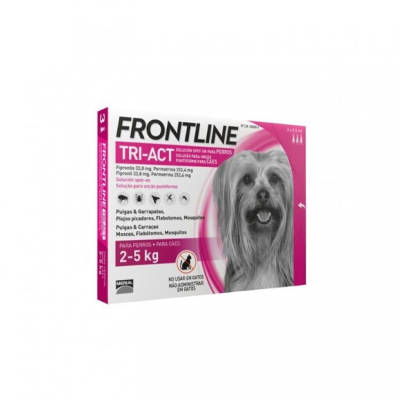 Frontline Tri-act 2-5 Kg Caja 3 Pipetas  BOEHRINGER INGLEHEIM