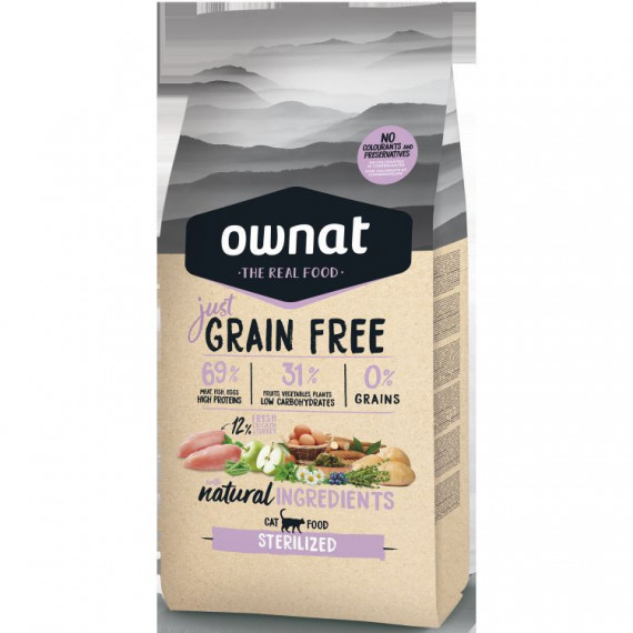 OWNAT Gato Adulto Esterilizado Just Pollo 8 Kg