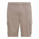 Shorts cargo de sarga de algodón