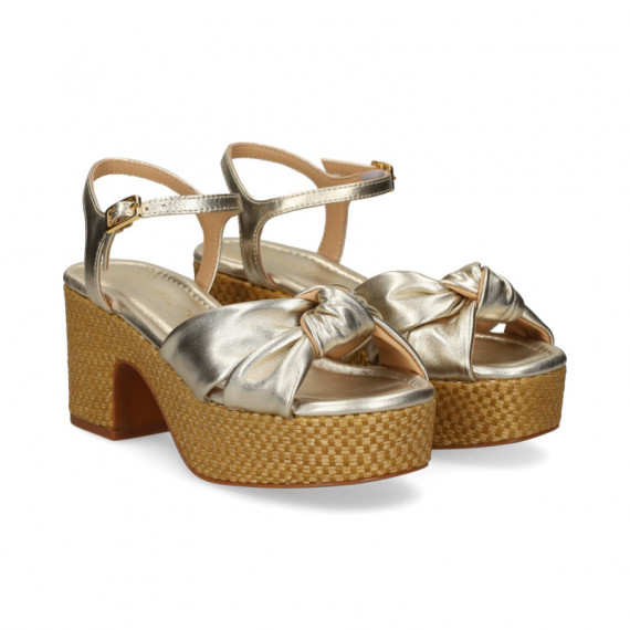SANDALIA ANUDADA PLATINO
