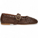 MERCEDES TRENZADO PIEL MARRON